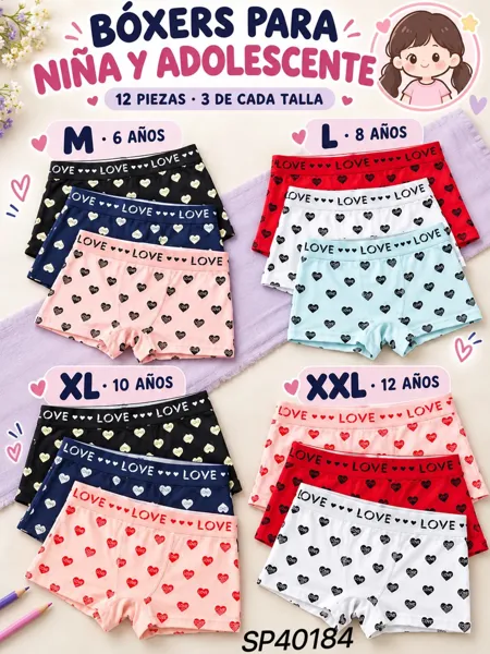 Bóxers para niña