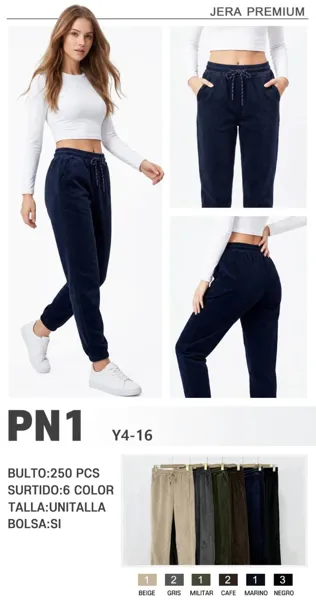 Pantalón jogger de terciopelo para mujer