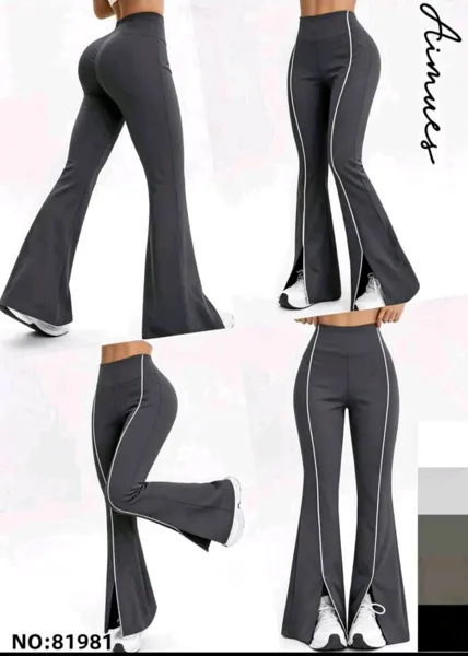 Pantalones acampanados con abertura