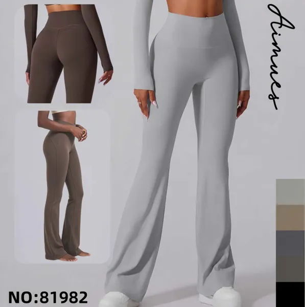 Pantalones acampanados de cintura alta