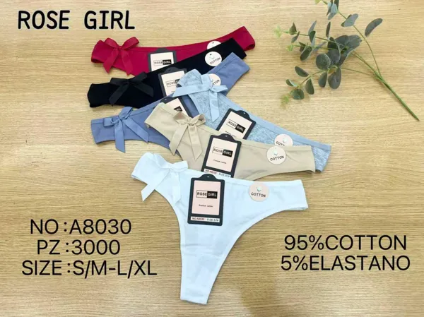 Tanga de algodón para mujer