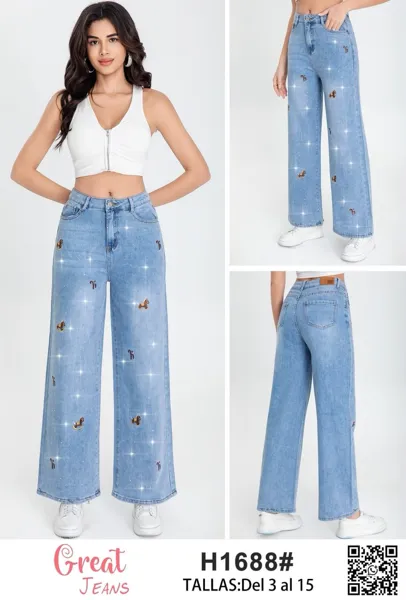 Jeans de pierna ancha