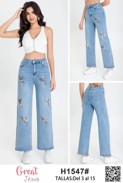Jeans de pierna ancha