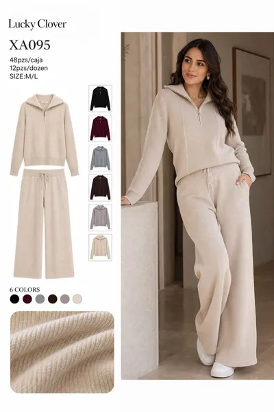 Conjunto de punto con cremallera