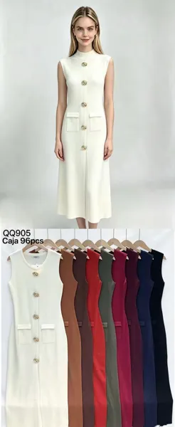Vestido midi de punto