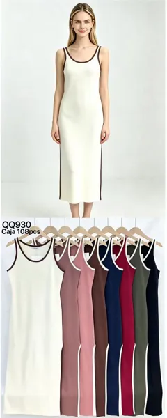 Vestido midi de tirantes