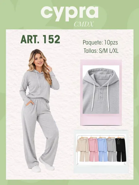 Conjunto de sudadera con capucha y pantalón