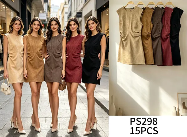 Vestido corto sin mangas