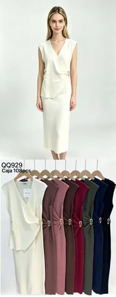 Vestido midi cruzado