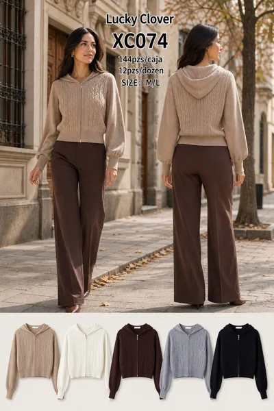 Sudadera con capucha y cremallera