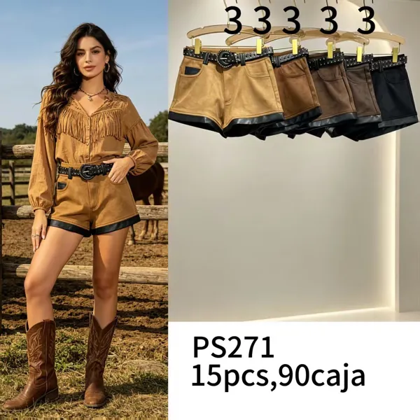 Shorts con cinturón