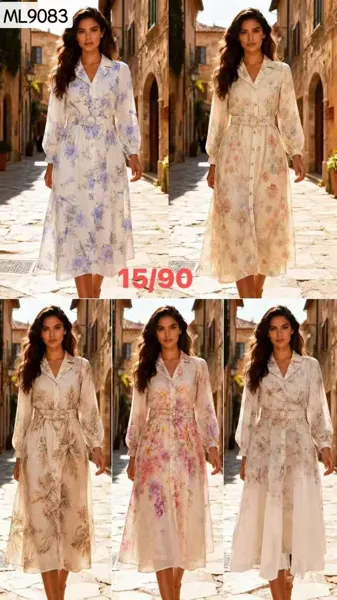 Vestido camisero midi