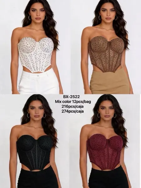 Corsé bustier con pedrería