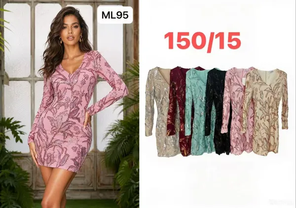 Vestido corto de lentejuelas