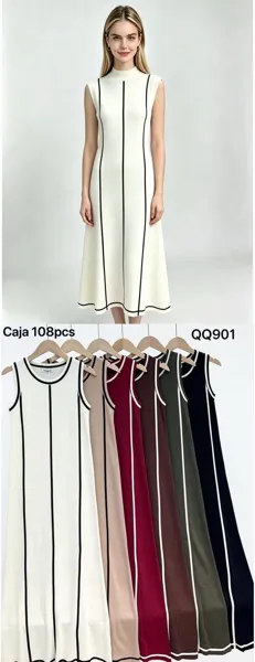 Vestido midi sin mangas