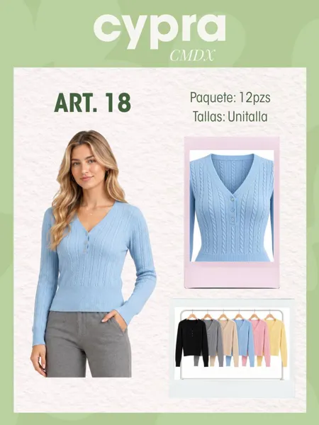 Suéter de punto con botones