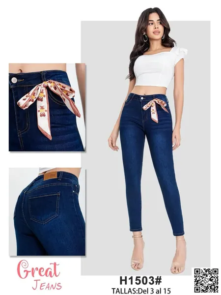 Jeans skinny de tiro alto