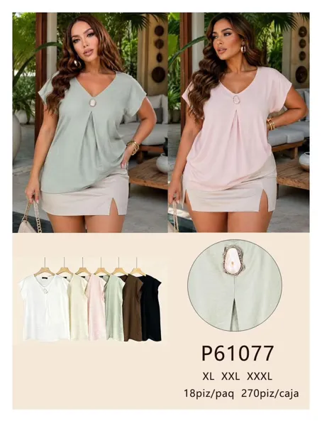 Blusa con detalle de piedra