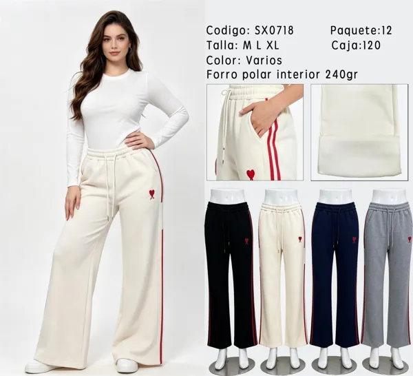 Pantalón deportivo de pierna ancha