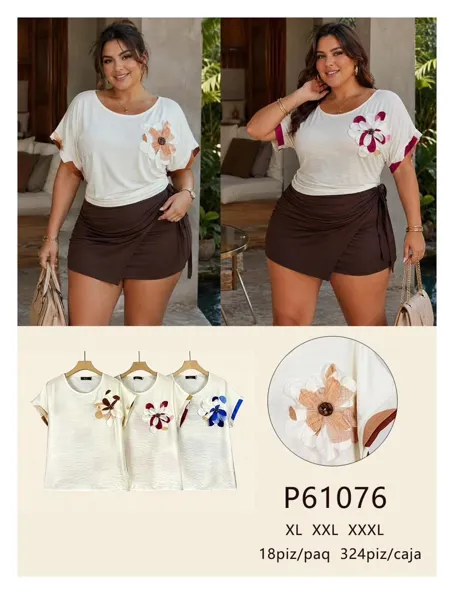 Blusa con detalle de flor