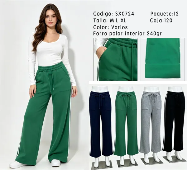 Pantalón deportivo de pierna ancha