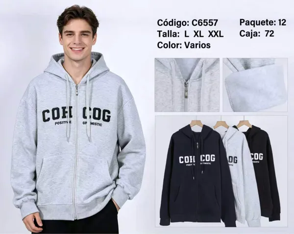 Sudadera con cremallera y capucha