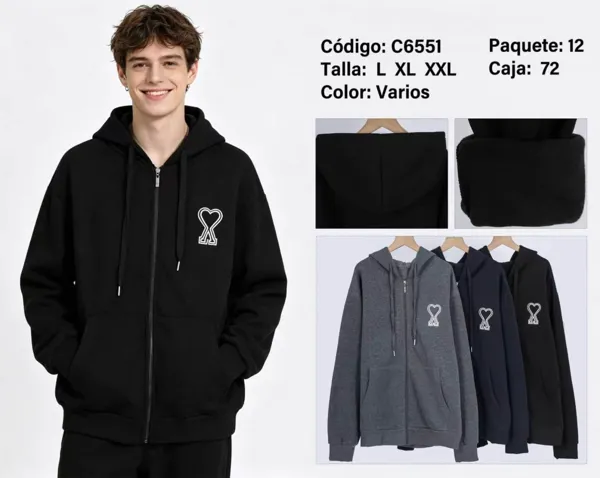 Sudadera con cremallera y capucha