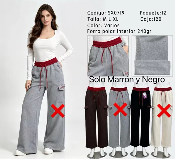 Pantalón cargo de pierna ancha