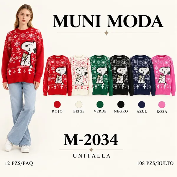 Suéter navideño de Snoopy