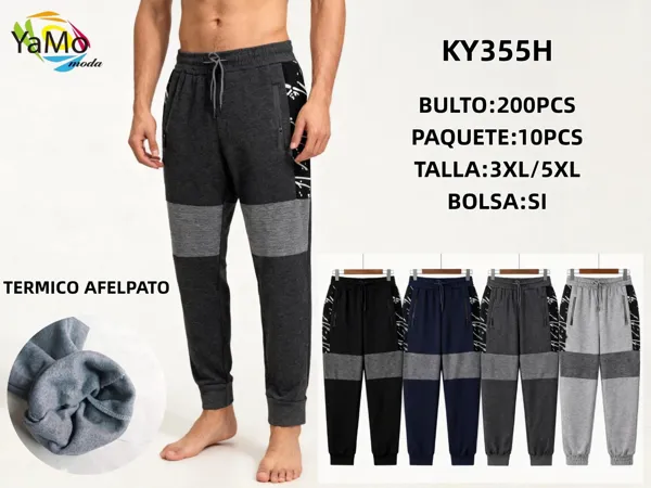 Pantalón deportivo térmico afelpado para hombre