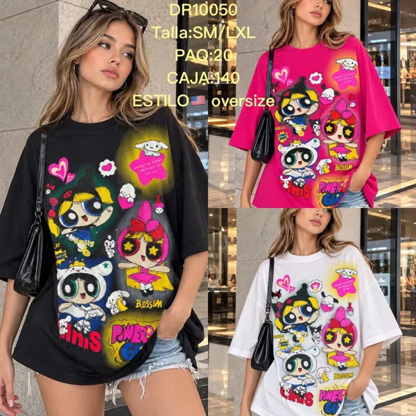 Playera oversize Chicas Superpoderosas