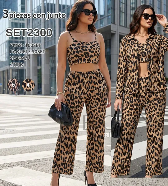 Conjunto de tres piezas