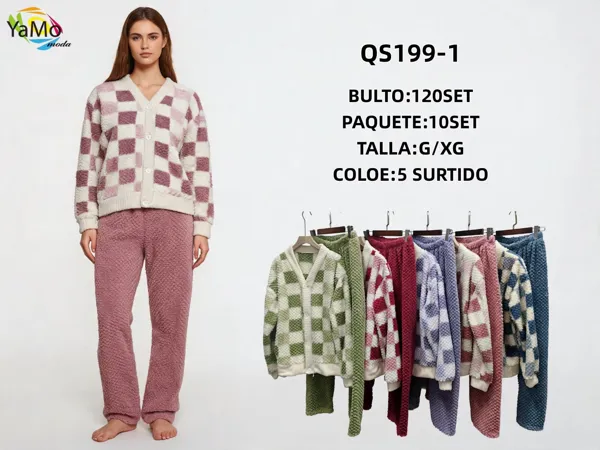 Conjunto de cárdigan y pantalón