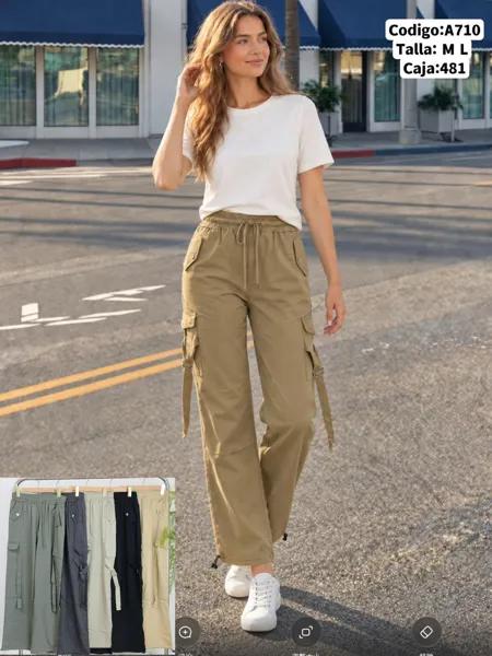 Pantalón cargo holgado para mujer