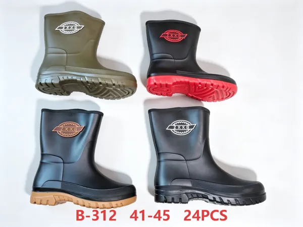 Botas de lluvia impermeables de media caña para hombre
