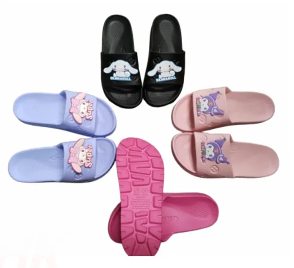 Sandalias tipo slide con personajes de Sanrio para mujer