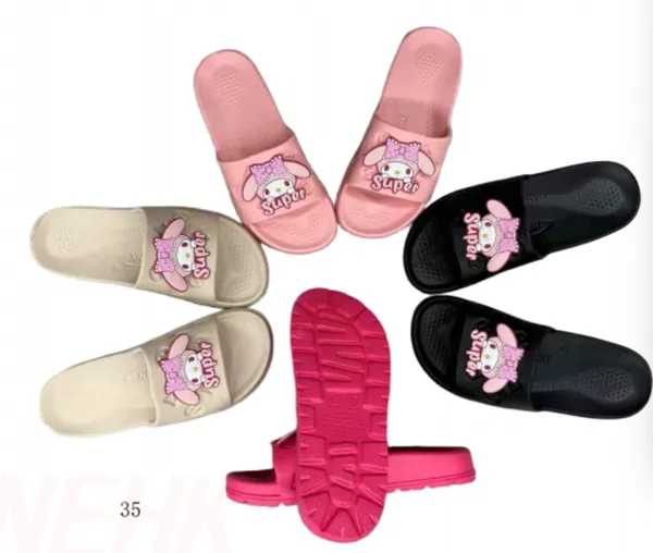 Sandalias tipo slide de My Melody para mujer
