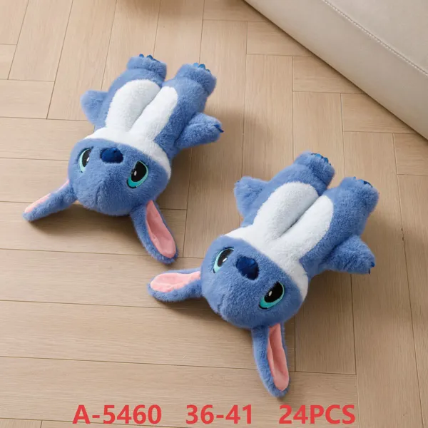 Pantuflas de felpa de Stitch para mujer