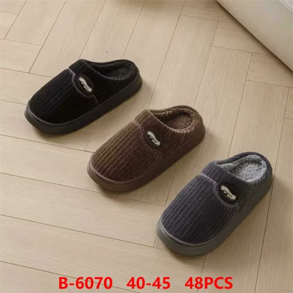 Pantuflas de felpa de pana para hombre