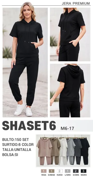 Conjunto de sudadera con capucha y pantalón