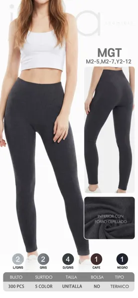 Leggings térmicos de canalé