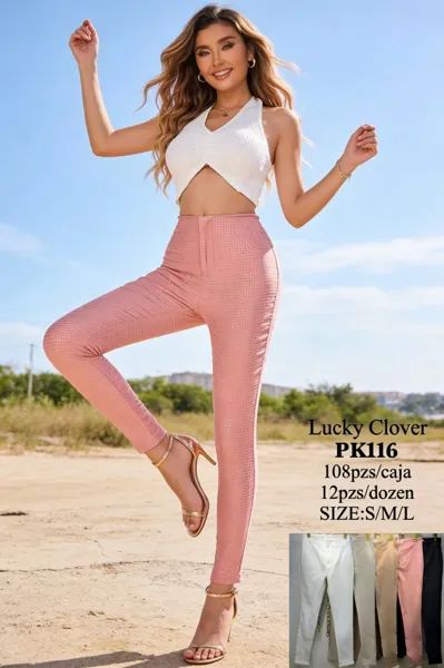Pantalones ajustados texturizados