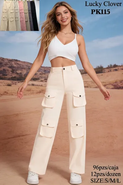 Pantalones cargo de pierna ancha