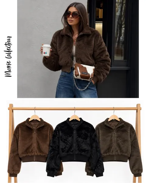 Chaqueta de piel sintética