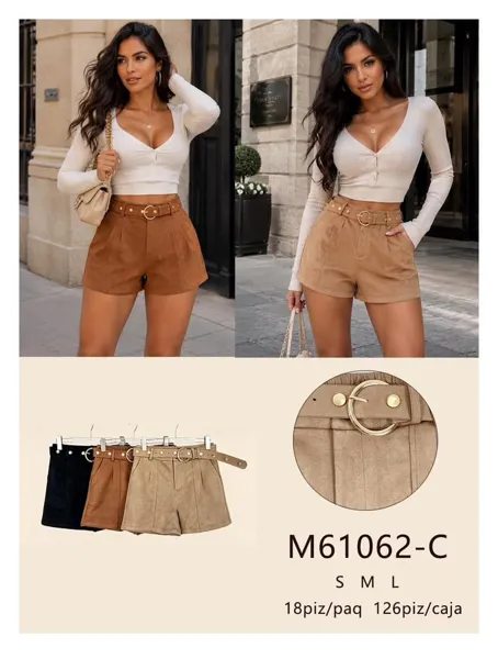 Shorts con cinturón