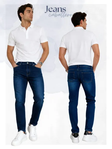 Jeans corte recto para caballero