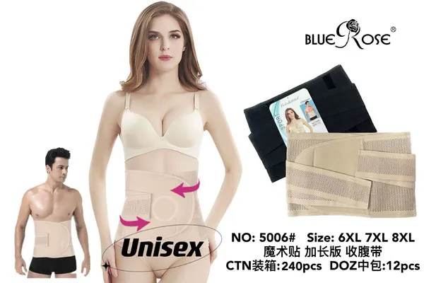 Faja reductora de cintura con velcro unisex