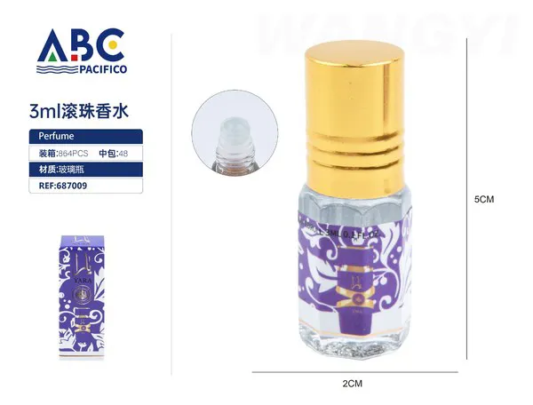 Perfume roll-on Lattafa Yara Moi morado 3ml para mujer