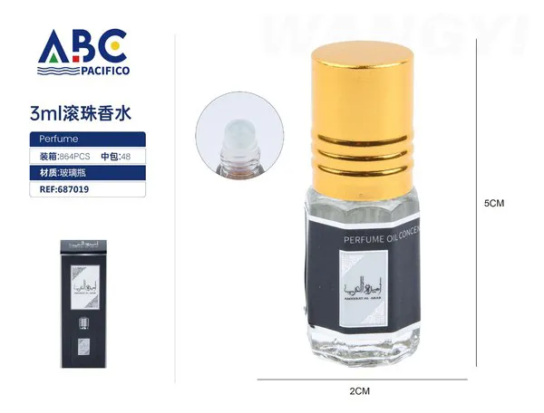 Perfume roll-on Ameerat Al Arab negro 3ml para mujer