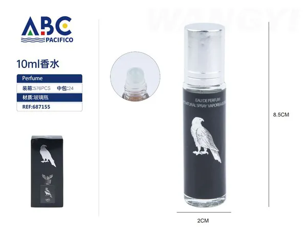 Perfume mini árabe diseño halcón negro 10ml para hombre